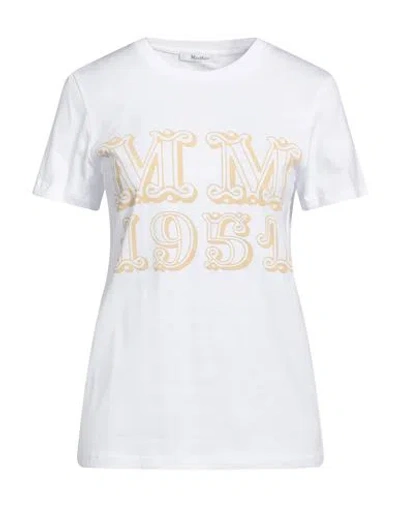 Max Mara Woman T-shirt White Size M Cotton