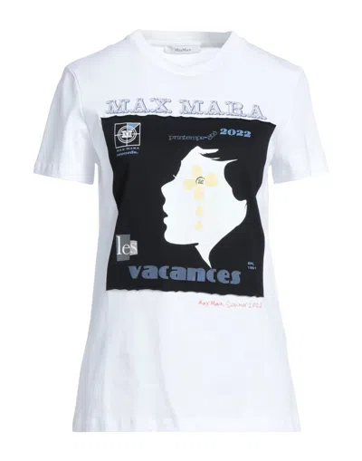 Max Mara Woman T-shirt White Size S Cotton