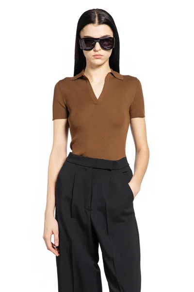 Max Mara Woman  T-shirts & Tank Tops In Brown