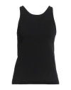 Max Mara Woman Tank Top Black Size L Virgin Wool, Polyamide, Elastane