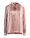 Max Mara Woman Top Antique Rose Size 8 Silk In Pink