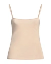 Max Mara Woman Top Beige Size L Viscose, Elastane