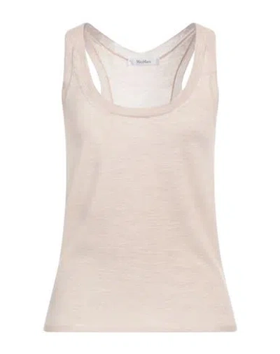 Max Mara Woman Top Beige Size M Cashmere In Nude & Neutrals