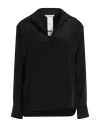 Max Mara Infante Wool Knit Polo Sweater In Black