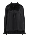 Max Mara Self-tie Long-sleeve Silk Blouse In Black