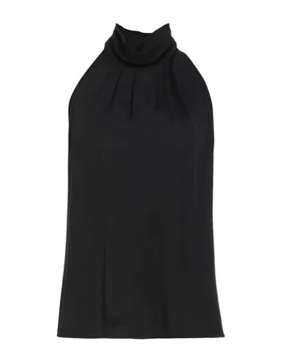 Max Mara Woman Top Black Size 8 Silk