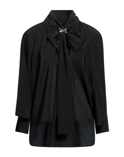 Max Mara Woman Top Black Size 8 Silk