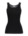 Max Mara Woman Top Black Size M Viscose, Polyester