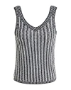 Max Mara Woman Top Black Size L Cotton, Polyamide