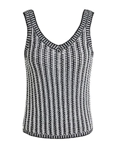Max Mara Woman Top Black Size L Cotton, Polyamide In Black