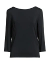 Max Mara Woman Top Black Size Xxl Viscose, Elastane In Black