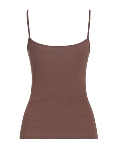 Max Mara Woman Top Brown Size S Viscose, Elastane