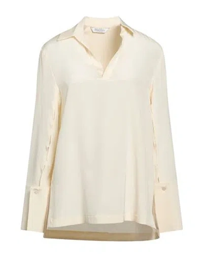MAX MARA MAX MARA WOMAN TOP CREAM SIZE 4 SILK, ELASTANE