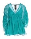 Max Mara Woman Top Emerald Green Size 12 Silk In Green