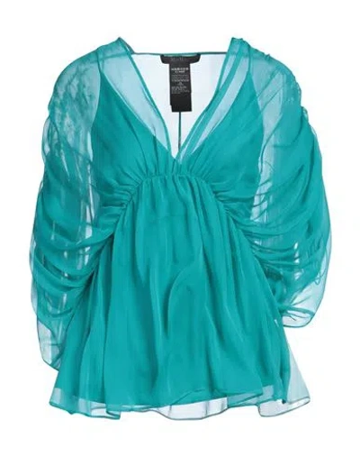 Max Mara Woman Top Emerald Green Size 12 Silk