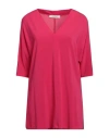 Max Mara Woman Top Fuchsia Size L Viscose, Elastane In Pink