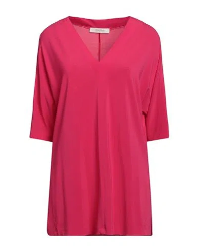 Max Mara Woman Top Fuchsia Size L Viscose, Elastane In Pink