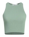 Max Mara Woman Top Green Size Xxl Viscose, Polyester