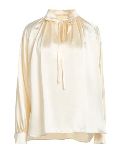 Max Mara Woman Top Ivory Size 10 Silk In Yellow