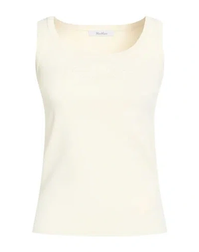 Max Mara Woman Top Ivory Size L Viscose, Polyamide In White