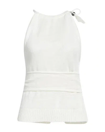 Max Mara Woman Top Ivory Size M Linen In White