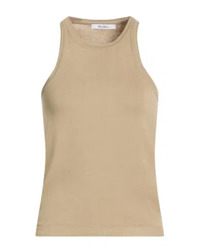 Max Mara Woman Top Khaki Size L Cotton In Pink