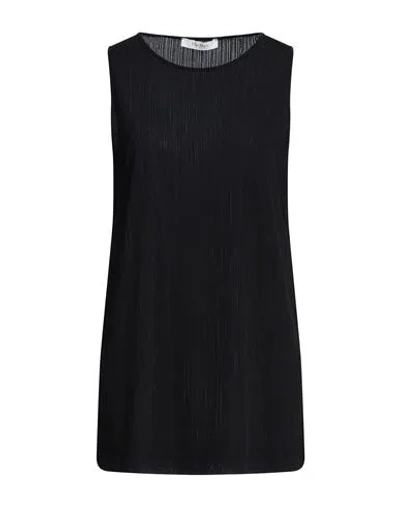 Max Mara Woman Top Lead Size L Polyester, Elastane In Black