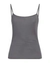 Max Mara Woman Top Lead Size M Viscose, Elastane In Grey