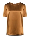 Max Mara Woman Top Light Brown Size 8 Silk In Neutral