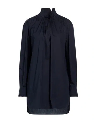 Max Mara Woman Top Midnight Blue Size 8 Cotton