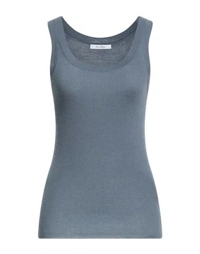 Max Mara Woman Top Pastel Blue Size L Virgin Wool