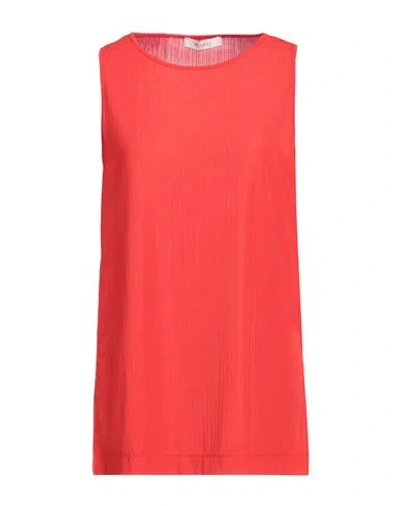 Max Mara Woman Top Red Size M Polyester, Elastane