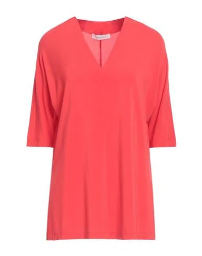 Max Mara Woman Top Red Size S Viscose, Elastane In Red