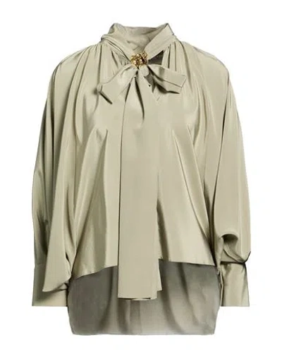 Max Mara Woman Top Sage Green Size 8 Silk