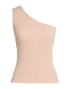 Max Mara Solid Color One-shoulder Tops In Neutral