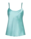 Max Mara Woman Top Sky Blue Size 8 Silk