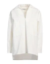 Max Mara Woman Top White Size 10 Cotton, Elastane In White