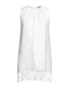 Max Mara Woman Top White Size 10 Linen In White