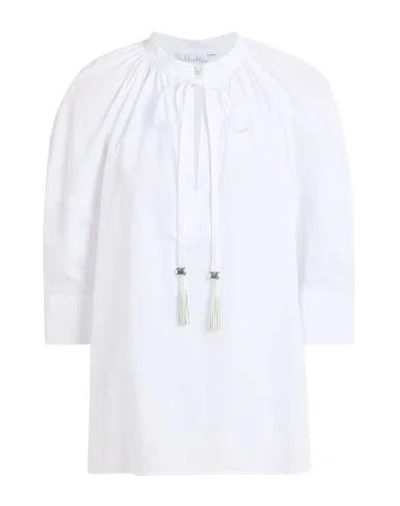 Max Mara Woman Top White Size 14 Cotton