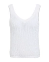 Max Mara Woman Top White Size L Cotton, Polyamide