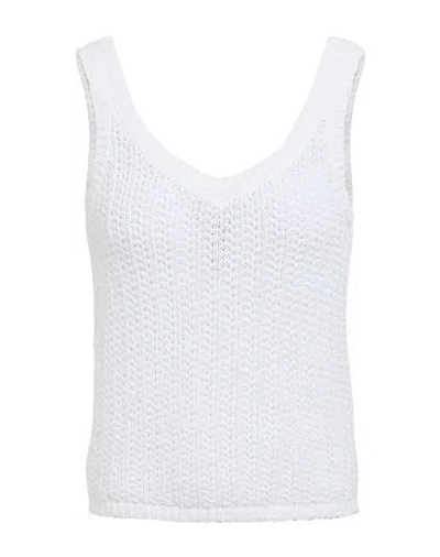 Max Mara Woman Top White Size L Cotton, Polyamide In White
