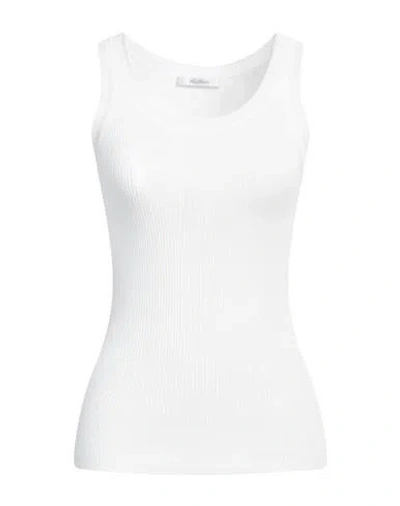 Max Mara Woman Top White Size M Viscose, Polyester