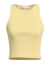 Max Mara Woman Top Yellow Size L Viscose, Polyester