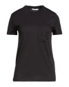 Max Mara Chic Short Sleeve Pocket T-shirt In Black