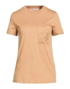 Max Mara Woman T-shirt Light Brown Size L Cotton