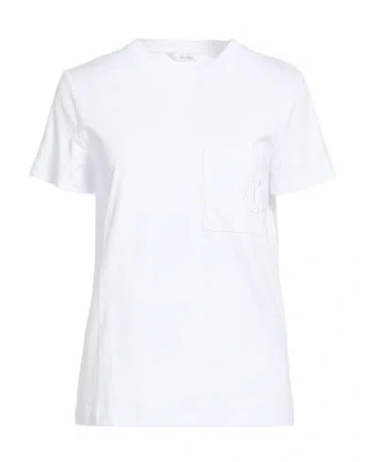 MAX MARA MAX MARA WOMAN T-SHIRT WHITE SIZE L COTTON