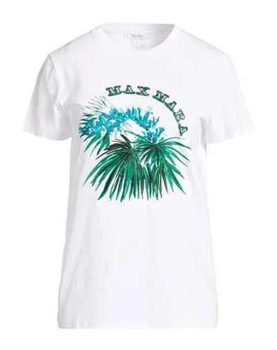 Max Mara Woman T-shirt White Size M Cotton