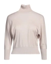 Max Mara Woman Turtleneck Beige Size Xs Virgin Wool
