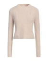 Max Mara Woman Sweater Beige Size M Wool, Cashmere