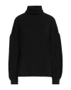 Max Mara Woman Turtleneck Black Size L Wool, Cashmere In Black